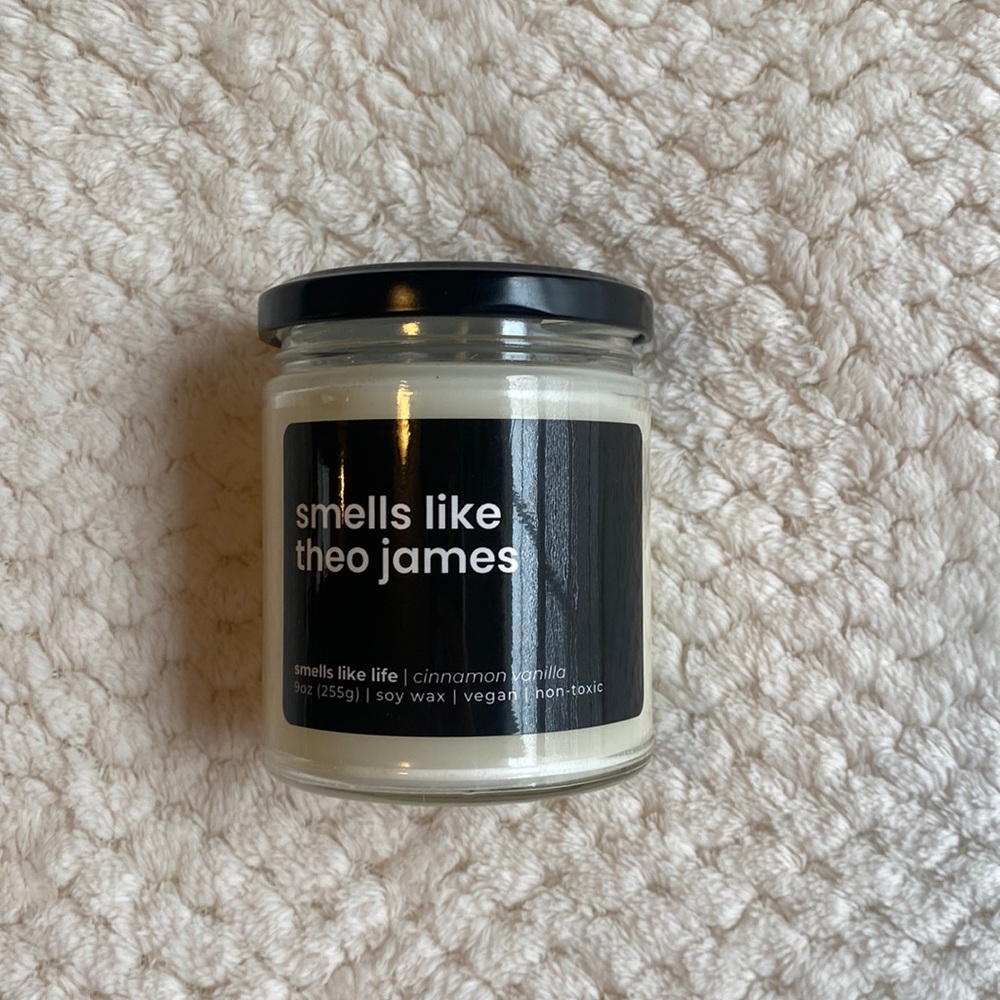 NWOT!! “Smells Like Theo James” 9oz candle!!